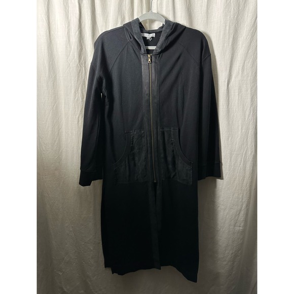 Young Fabulous & Broke Black full zip hoodie longline Sweatshirt Tencel XS - Picture 3 of 10